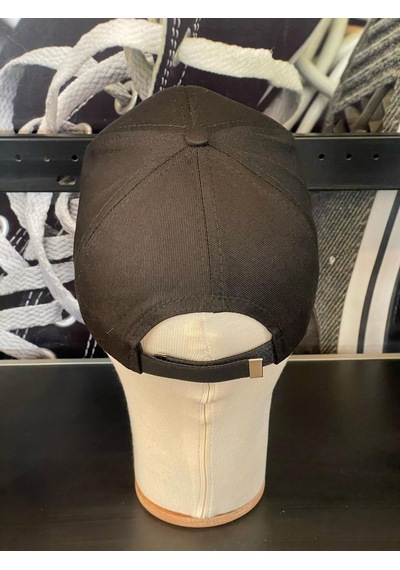 Hamze Polo Nakışlı Gabardin Kumaş Unisex Cap Şapka Siyah - Beyaz