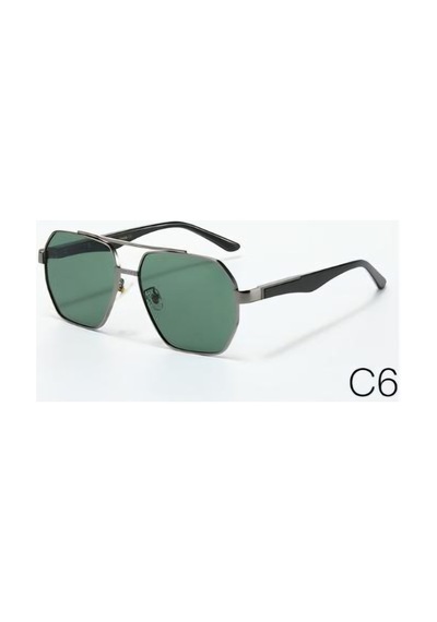 Unisex Metal Çerçeveli Uv400 Korumalı Güneş Gözlüğü Es221 Yeşil - 712254487 Gri