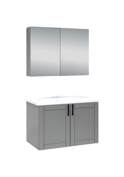 %100 Mdf 80 Cm Riva Banyo Dolabı Beyaz