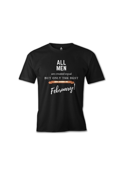 Best Are Born İn February Siyah Erkek Tshirt
