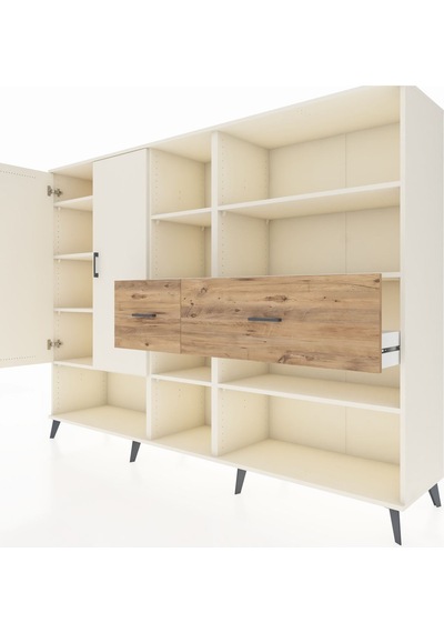 Hyperion Dolap 10 Raflı 2 Çekmeceli 2 Kapaklı 220x44x163 Aytaşı-aytaşı/çam Aytası/atlas Çam - Aytası Hyperion Dolap 10 Raflı 2 Çekmeceli 2 Kapaklı 220x44x163 Aytaşı-aytaşı/çam Aytası/atlas Çam - Aytası