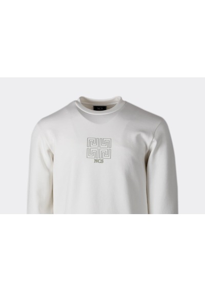 Erkek Sweatshirt Bisiklet Yaka Regular Fit Beyaz 1673 Beyaz