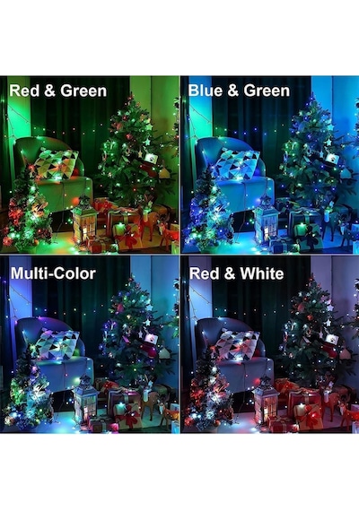 Rgb Renkli Işık Pirinç 10 Metre 100'lü Ledli Yılbaşı Ağaç Işık