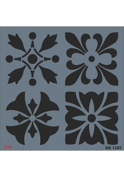 Mey İthalat Rich Kr 1502 Fayans Stencil 30x30 Cm 1