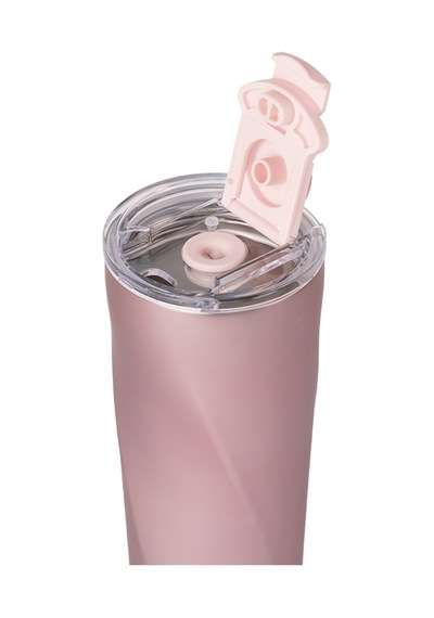 Paslanmaz Çelik Rose Metalik Tumbler Termos 550 Ml Pipetli Vakumlu Kapaklı No:135
