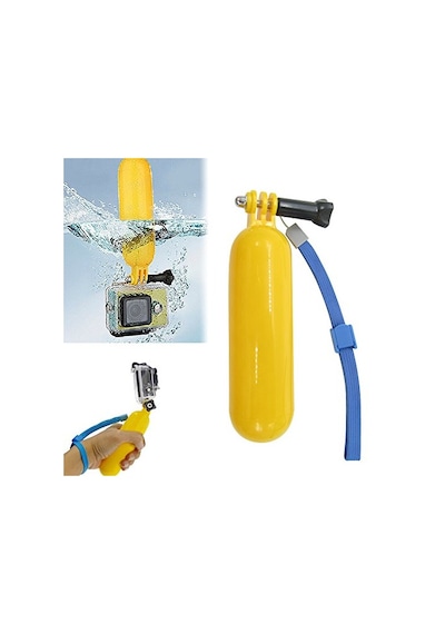 Gopro Sjcam Aksiyon Kamera Sualtı Dalış El Şamandıra Monopod Sarı