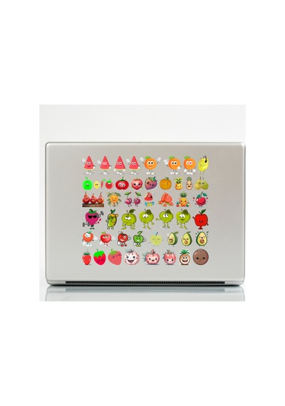 90 Adet Sevimli Meyve Sticker Seti - Etiket Seti Scrapbook Bullet Journal Çok Renkli