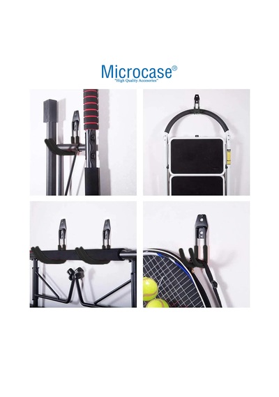 Microcase Çok Amaçlı J Tipi Pvc Kaplamalı Kaymaz Metal Askılık Ağır Yük Askısı Depo Garaj Bahçe 3 Adet - Al5874 Siyah
