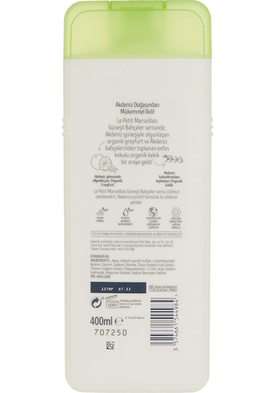 Le Petit Marseillais Güneşli Bahçeler Organik Greyfurt ve Kekik Duş Jeli 400 ML