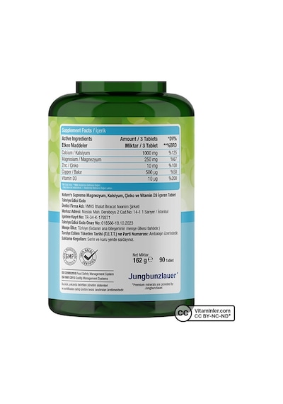 Natures Supreme Calcium Magnesium Zinc With D3 90 Tablet
