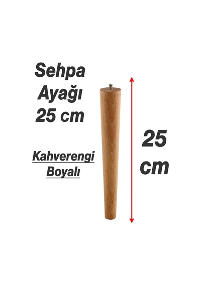 Bohem 25 Cm 3 Adet Kahverengi Doğal Ahşap Boyalı Silindir Sehpa Masa Ayağı Mobilya Yedek Parça 6395751