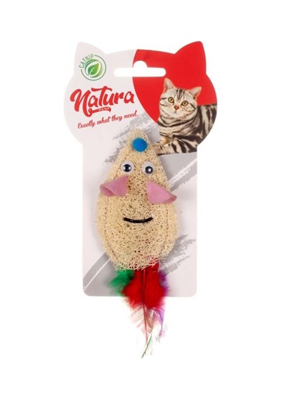 Natura PTC-051 15 CM Doğal Tüylü Sünger Fare Kedi Oyuncağı