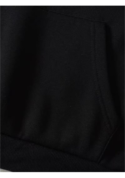 Nevermind Unisex Sevgili Çift Kombini Oversize Sırt Baskılı Grafik Hoodie Siyah