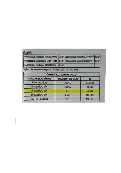 Rebiotic Inoculant Tam Silaj Koruyucu Katkısı-4 Mevsim - 5 Litre