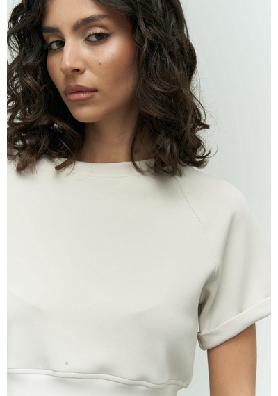 Mai Collection Mai Studios Co. Paloma Bej Crop Etek Takım Bej