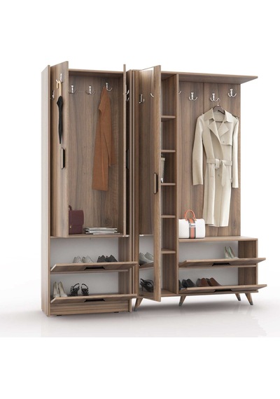 Abre Vm-342348 Dore Ceviz Portmanto Vestiyer Diğer