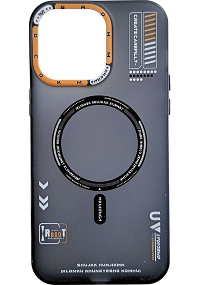 Apple Uyumlu iPhone Akfa 14 Pro Vector Serisi Magsafe Premium Telefon Kılıfı Siyah