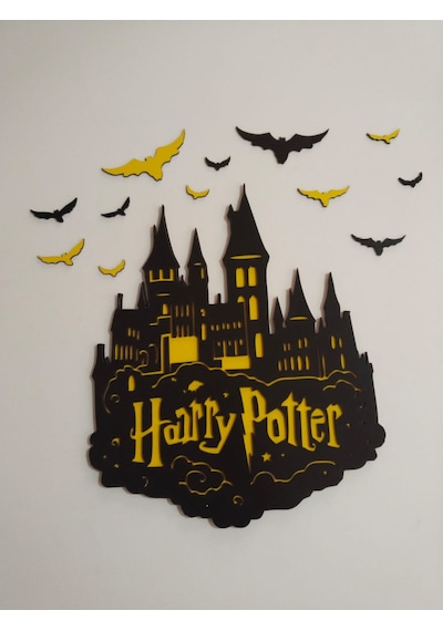 Harry Potter Çocuk Odası Kapı & Duvar Süsü Isim Yazılı Çok Şık Çok Renkli