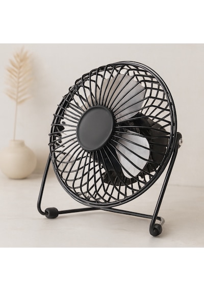 Usb Şarjlı Metal Mini Masaüstü Fan 14.5x7.5x15 Cm