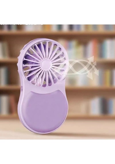 Volkano Katlanabilir Mini Aynalı Fan Led Işıklı 360 Dönebilen Kapak Destek Ayağı Vk-100 Lila