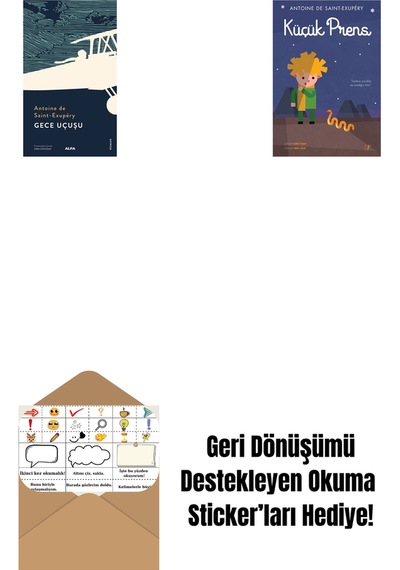 Gece Uçuşu + Küçük Prens Ciltli - Büyük Boy + Okuma Sticker'ları