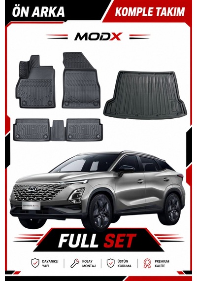 Renault Megane 2 2004-2010 Universal Havuzlu Paspas Takımı Krom