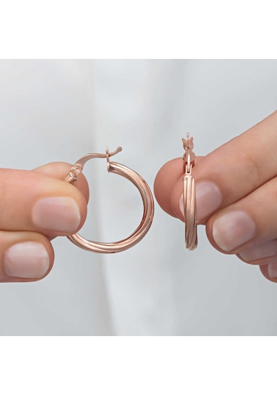 Gümüş Rose 3 Mm Burgu Şarnel Küpe Gümüş
