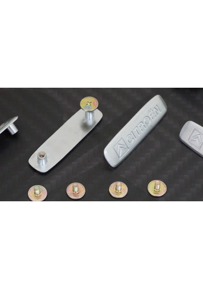 Citroen Logo Krom Metal Paspas Vidalı Logo 4 Lü Set