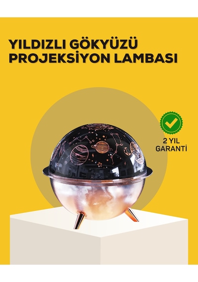 Yıldızlı Gökyüzü Efektli Uzay Temalı Nemlendirici Lamba