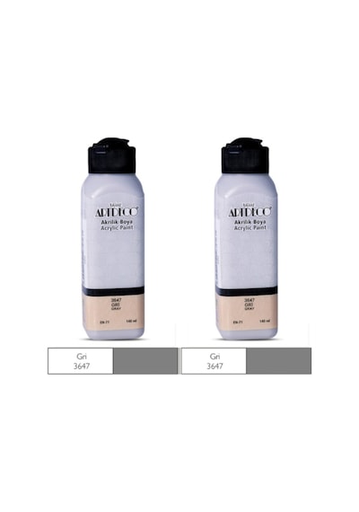 2 Li Akrilik Boya 140 Ml Renk Seçmeli Canlı Ve Pastel Gri