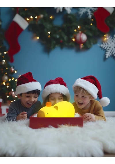 Çocuk Bebek Odası Yatan Kapibara Gece Lambası Led Işıklı Sevimli Figürlü Dokunmatik Silikon Pet Diğer
