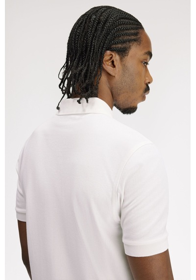Fred Perry M2419 Vertical Stripe Erkek Polo Tişört Beyaz