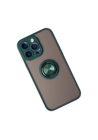 Apple İphone 14 Pro Max Kılıf Montreal Yüzüklü Silikon Kapak