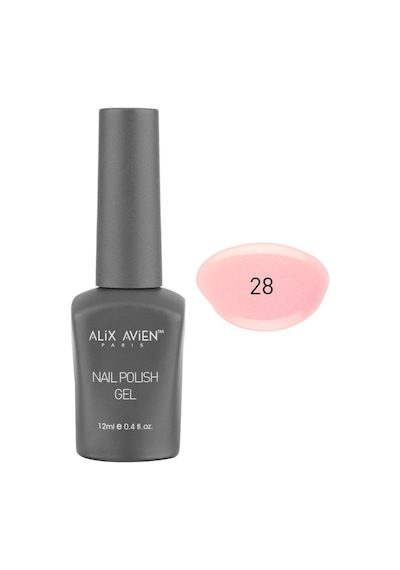 Alix Avien Uv Kalıcı Işıltılı Açık Pembe Jel Oje 28 Gel Polish 12 Ml