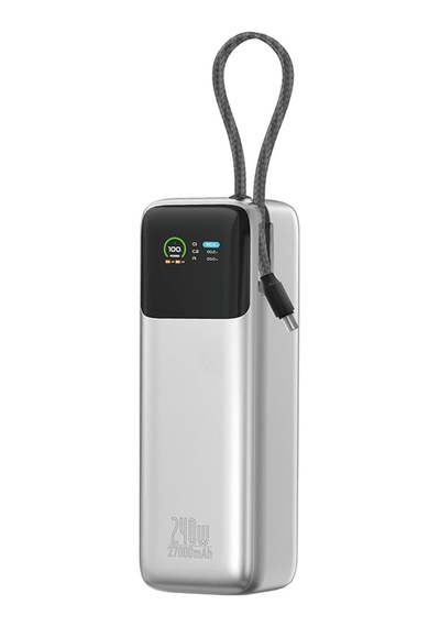Wiwu Pm-201 Power Mega Serisi Type-c Çıkışlı Taşınabilir Powerbank Pd 240w 27000mah Gümüş