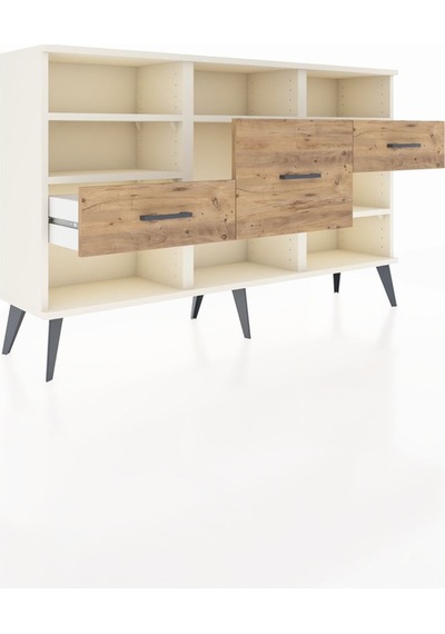 Arges Konsol 5 Raflı 3 Çekmeceli 132x30x83 Aytaşı-aytaşı/çam Aytaşı/çam Arges Konsol 5 Raflı 3 Çekmeceli 132x30x83 Aytaşı-aytaşı/çam Aytaşı/çam