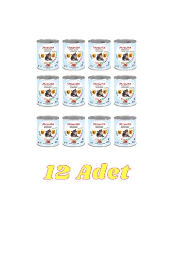 Ultravita Proteinli Kuzu Etli Konserve Yaş Yavru Kedi Maması 12 x 415 G