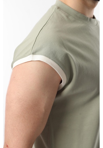 Madmext Mint Yeşili Sıfır Kol Erkek Şort T-shirt Takım E7308 Mint Yeşili Mint