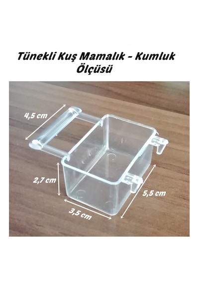 Bülbül Kanarya Muhabbet Kuşu Tünekli Kuş Mamalık Kumluk 2 Adet - Şeffaf Renk