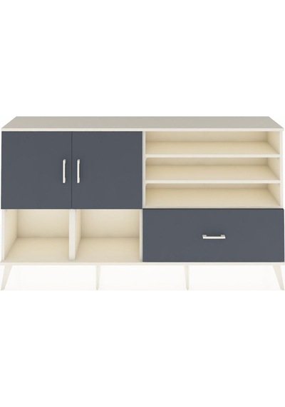 Arges Konsol 7 Raflı Tek Çekmeceli 2 Kapaklı 176x30x99 Aytaşı-antrasit Antrasıt - Aytası Arges Konsol 7 Raflı Tek Çekmeceli 2 Kapaklı 176x30x99 Aytaşı-antrasit Antrasıt - Aytası