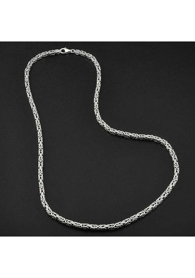Gümüş Kral Zincir - 3 Mm Köşeli Gümüş