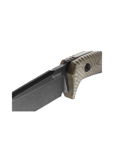 Lionsteel Kamp T5 Fixed Blade Tactical Knife - Green Canvas - Black Bla Gri