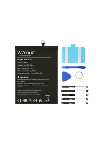 Woyax By Deji Xiaomi Redmi 12 Uyumlu Premium Mucize Batarya