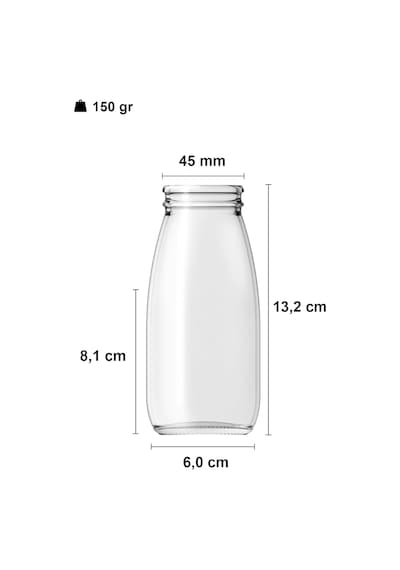 250 Ml Şeffaf Sürahi Süt, Ayran, Su, Limonata, Meşrubat Şişesi 250 Cc Yırtmalı Kapaklı Cam Şişe