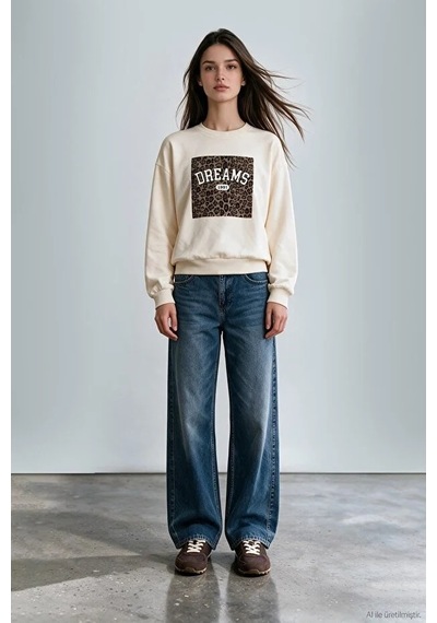 Quzu 27kswt03084 Ekru Sweatshirt