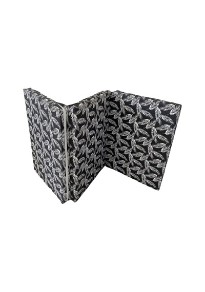 Tek Kişilik Katlanır Yer Yatağı Sünger Yatak Siyah Tüylü 80x180 Cm-6 Cm