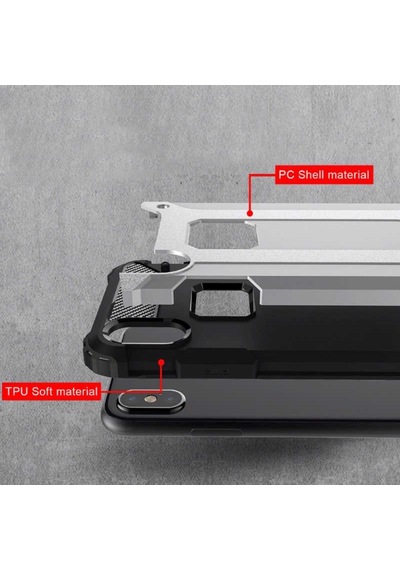 Noktaks - Apple Uyumlu iPhone Xs Max 6.5 - Kılıf Çift Katman Zırh Tank Crash Military Kapak - Siyah