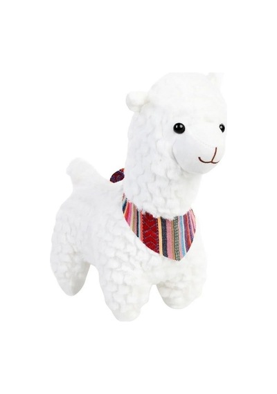 30 Cm Pelüş Beyaz Lama 9567 Çok Renkli