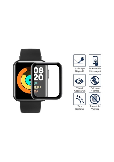 Xiaomi Mi Watch Lite Ekran Koruyucu 3D Kavisli Full Kaplama