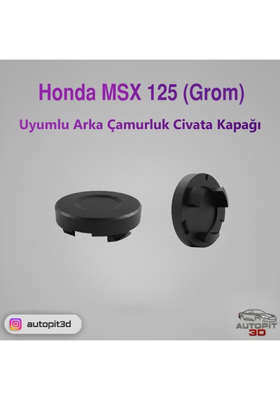 Honda Msx 125 Grom Uyumlu Arka Çamurluk Civata Kapağı 2 Adet